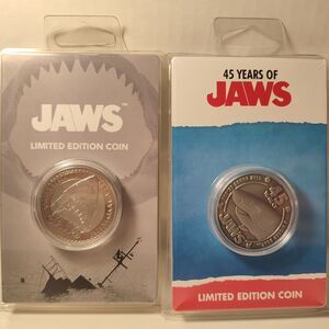 Jaws 45th Anniversary We're Gonna Need A Bigger Boat Coins Set Official Badges